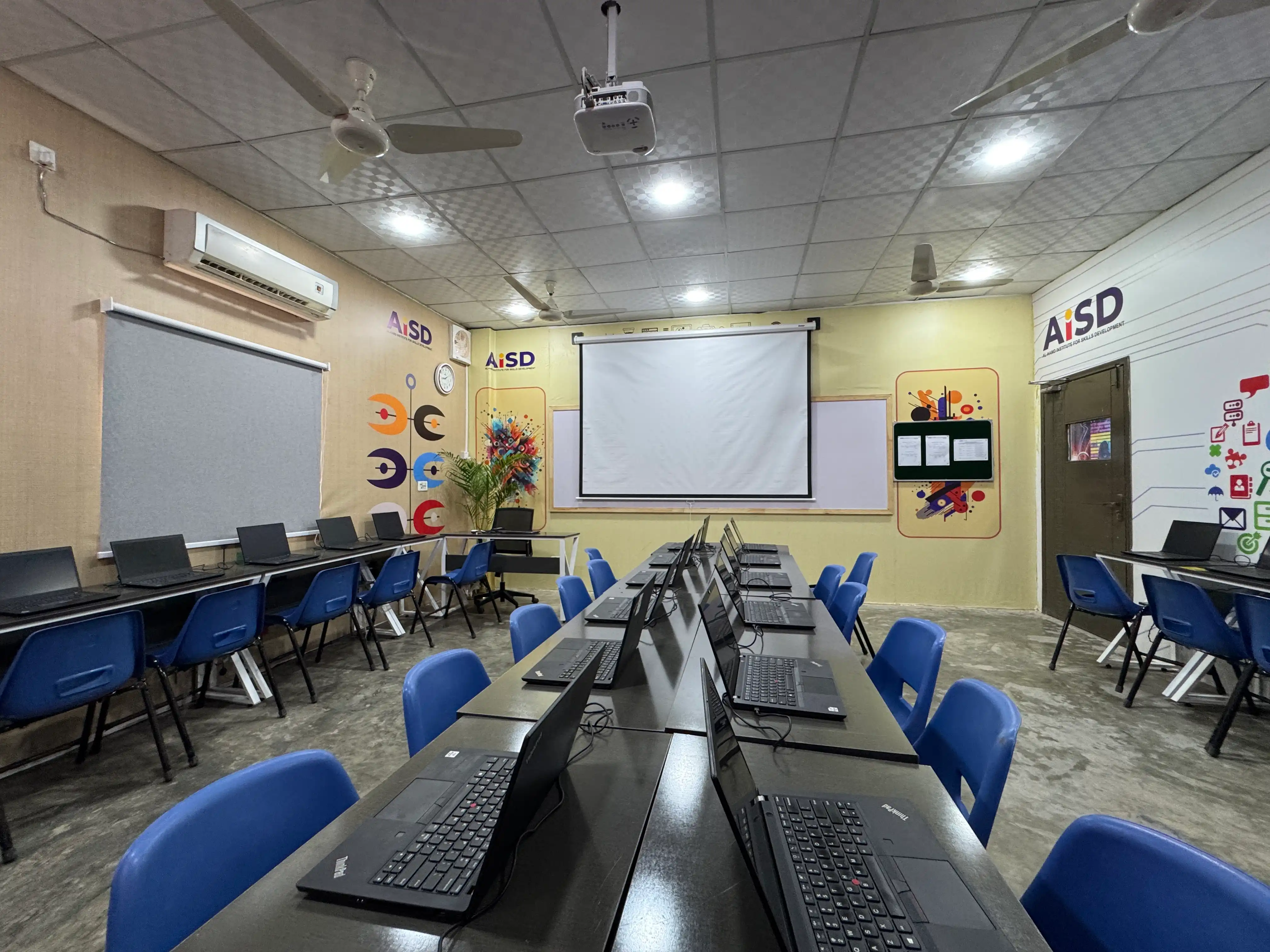 AISD presentation hall with projector